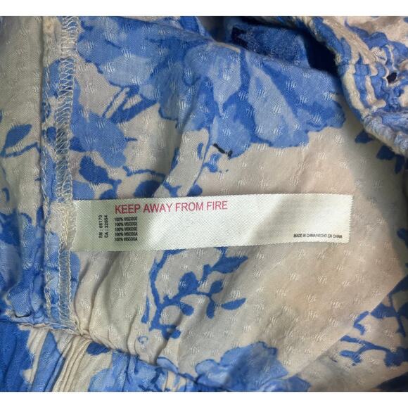 Anthropologie Floral Balloon Leg Lounge Nylon Pants Oversized Joggers Size L - Picture 8 of 8